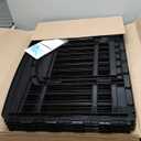 IRIS USA Dog Playpen with Door, 24 4 Panel Pet Exercise Pen  Indoor Outdoor Puppy Play Pen, Portable Plastic Pet Fence for Small Medium Dogs, Foldable 35 x 35 x 24, Black