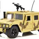 Lollipop United States Army Friction Powered Military Humvee Toy, 1:16 Scale Model Armored Car, Utility Vehicle w/Lights/Sounds