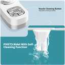 PIKETS Bidet Attachment for Toilet, Dual Nozzle (Frontal and Rear Wash) Non-Electric Fresh Water Toilet Seat Attachment with Nozzle Self Cleaning, Adjustable Water Pressure(Chrome Silver)