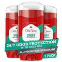 Old Spice Aluminum Free Deodorant For Men, High Endurance, 24/7 Sweat Defense & Odor Protection, 24/7 Freshness & Lasting Scent, Sport Scent, 3.0 oz (Pack of 3)