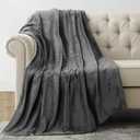 Utopia Bedding Fleece Blanket Throw Size Grey 300GSM Luxury Anti-Static Fuzzy Soft Microfiber Blanket for Couch, Sofa and Bed (60x50 Inch)