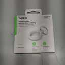 Belkin Apple AirTag Secure Holder with Key Ring - Durable Scratch Resistant Case With Open Face & Raised Edges - Protective AirTag Keychain Accessory For Keys, Pets, Luggage, Backpacks & More - White