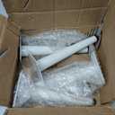 6 Inch / 15cm Metal Furniture Legs, Heavy Duty Tapered Table Sofa Legs Couch Feet with Screws,Modern Furniture Replacements Feet for DIY Cabinet Cupboard Nightstand TV Bench Stand 4 Pieces, White-oblique