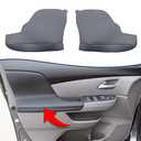 KBH Door Panel Armrest Cover Replacement for Honda Odyssey 2011-2017, Vinyl Leather, Car Door Arm Rest Replace Skin Upholstery, Anti-Scratch, 1 Pair, Dark Gray (Leather Part Only)