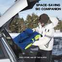 Goloni Ski Bag and Boot Bag Combo, Ski Bags for Air Travel, Snowboard Bag Fits for Skis Up to 180 CM and Boots Up To Size US 13 (Blue Green)