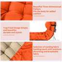 Tudomro 66'' Outdoor Chaise Lounge Cushion Waterproof Patio Pool Chaise Lounge Cushion with Headrest Pillow Tie Fade Resistant Replacement Longue Rocking High Back Chair(Orange,2 Pcs), 66 x 20.9 x 3.9 inches