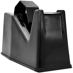Tape Dispenser, Heat Press Tape Dispenser, Desk Heat Tape Dispenser 6.3 x 2.5 x 3.4 Inch, Holder Fits 1" and 3" Core (Black)