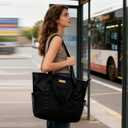Lacdo Tote Bag for Women, Casual Mesh Tote Bag Hobo Women Foldable Handbag Shoulder Bag, Large Beach Bag for Travel Essential