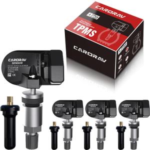CARORAV TPMS Sensor Tire Pressure Monitoring System Sensor Compatible for Ford F150 F250 F350 Escape Fusion Mustang, Lincoln MKC MKX, Replaces F2GZ1A189A F2GT-1A180-AB, 315Mhz, 4-Pack