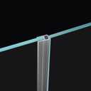 Glass Door Side Seal Strip 100 Frameless Shower Door Sweep for 3/8" Sliding or Swing Framelss Glass Door(U Type)