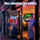 LED Open Sign with Programmable Display, Bluetooth App Control, Multiple Dynamic Effects, for Shop Windows, Cafes, Bars