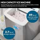 Whynter Countertop Ice Maker Machine with Direct Connection IMC-491DC, Stainless Steel