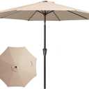 10FT Outdoor Patio Umbrella, Market Umbrella, Beige
Outdoor Table Umbrellas with 8 Sturdy， Tilt & Crank UV Protection Waterproof for Garden, Deck, Backyard, Pool