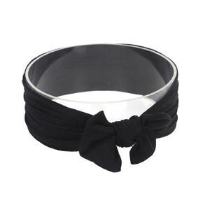 Baby Girl's Toddler Bow Knot Headbands Soft Nylon Headband for Daily Life Birthday Party Photography (Black)