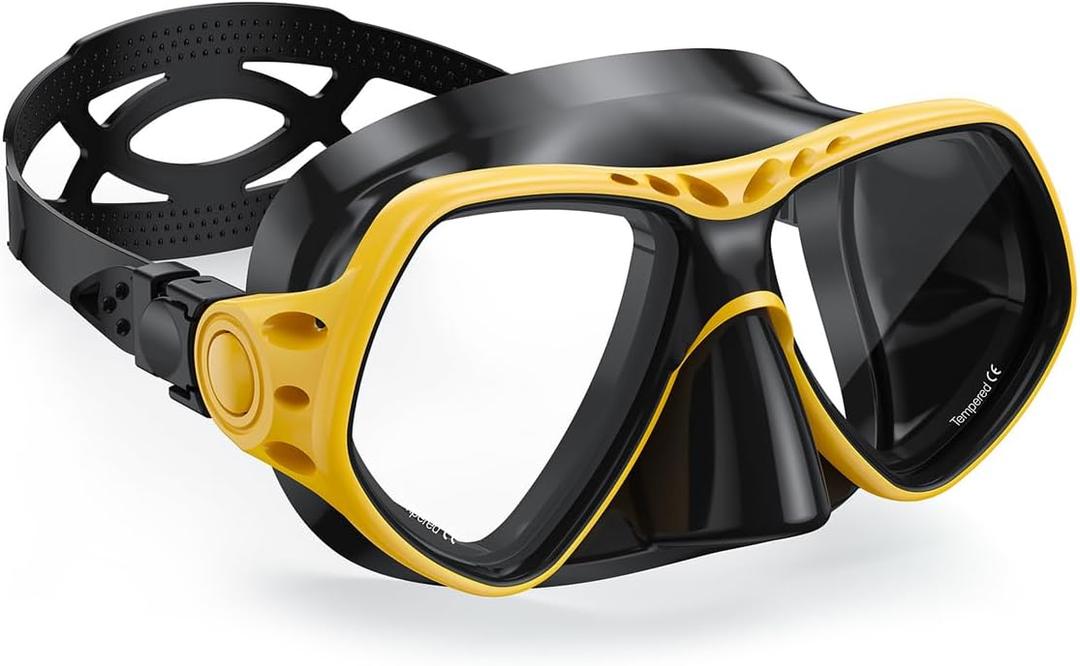 Fawater Swim Goggles with Nose Cover, Anti-Fog and Anti-Leak Clear Snorkeling Mask for Adults and Teens, 9 Colors (1 Pack Yellow)