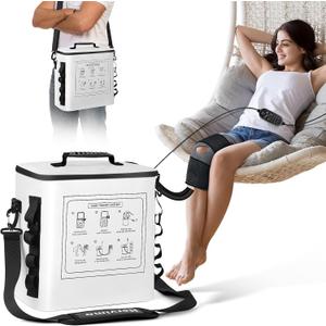 Portable Ice Machine for Knee After Surgery, Programable Cold Therapy Machine for Knee Replacement Recovery with Ice Pack, Cryotherapy System with Compression Pad for Shoulder, Hip, Ankle Pain Relief (Large)