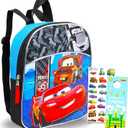 Disney Cars Toddler Preschool Backpack Set - Bundle Includes 11 Inch Mini Backpack and Stickers (Disney Cars School Supplies)