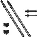 Telescopic Tarp Poles, Canopy Adjustable Carbon Fiber Poles Set of 2, Portable & Lightweight Tent Tarps for Awning, Camping, Hiking 67"