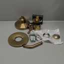 Delta Nicoli 14 Series H2Okinetic Shower Faucet Set, Brushed Gold Shower Head and Handle Set, Valve Trim Kit, Champagne Bronze 142749-CZ (Shower Valve Included)