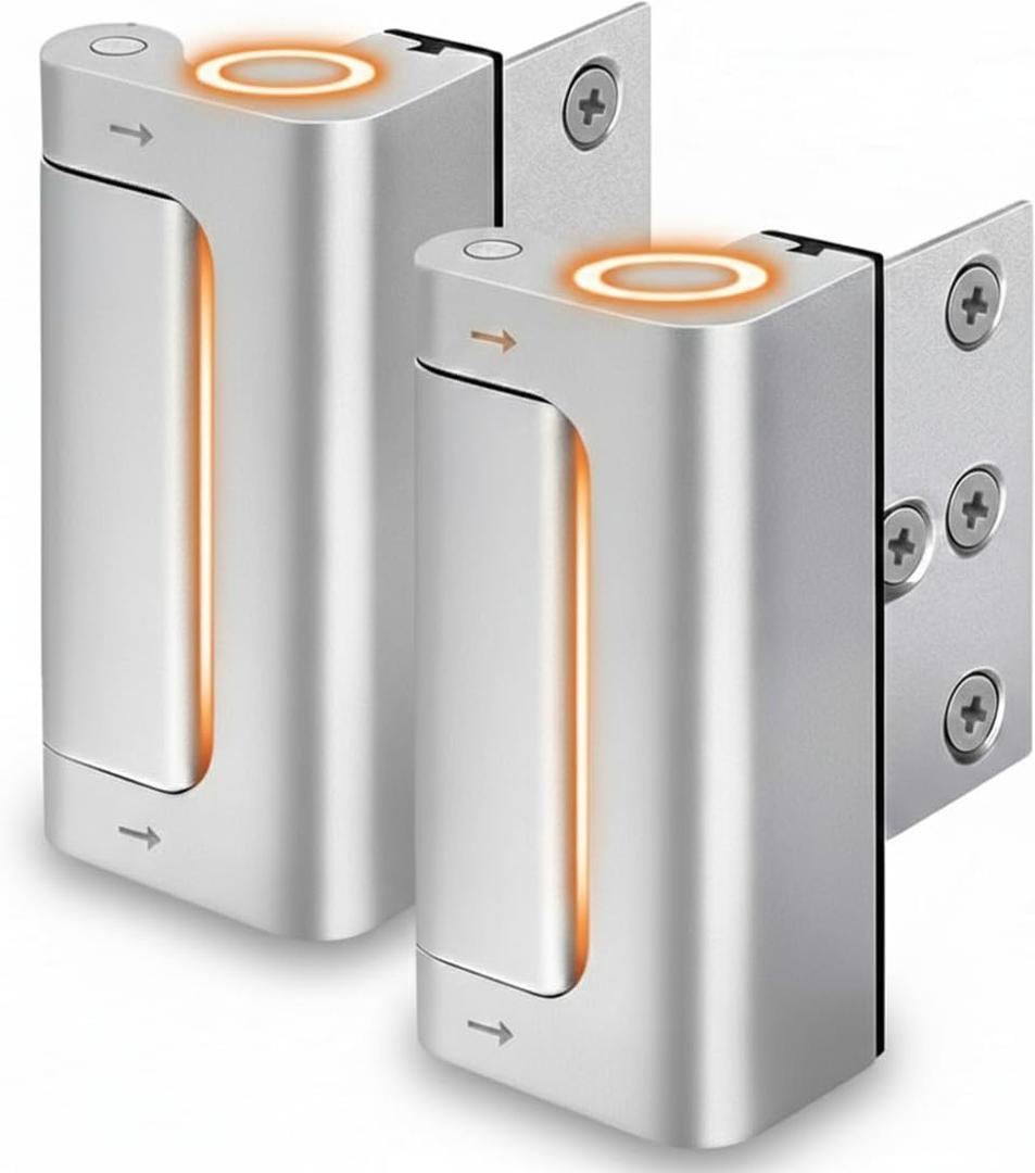 Door Reinforcement Lock Withstands 800lbs Strong Alloy Home Security Door Lock with 8 Screws, Child Safe & Easy 5-Min Install, Quick Emergency Release for Ladies, Elderly & Home Protection