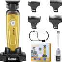 KEMEI 90-5 Men’s Hair & Beard Trimmer, Zero Gap DLC Blade, 7500 RPM Cordless Trimmer for Barbers