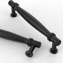 Asidrama 10 Pack 5 Inch(128mm) Matte Black Kitchen Cabinet Handles, Cabinet Pulls Kitchen Cabinet Hardware for Cupboard Drawer Pulls (5" Hole Center)