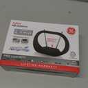 GE Modern Loop Rabbit Ears Indoor TV Antenna, 15 inch Extendable Dipoles, 4K 1080P VHF UHF, Tabletop Antenna, Digital HDTV Antenna, Smart TV Compatible, 4ft Coaxial Cable, Black, 33675