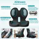 Ergonomic Seat Cushion,Office Chair Cushion with Lumbar Support Pillow,Car Orthopedic Seat Cushions,Designed for Sciatica,Tailbone,Back Pain Relief,for Office,Car,Truck,Home,Desk Chair