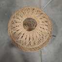 Natural Rattan Pendant Light,Woven Round Chandelier Pendant Lamp Shade,Hanging Ceiling Light, Handmade Lampshade for Kitchen Island Dining Room