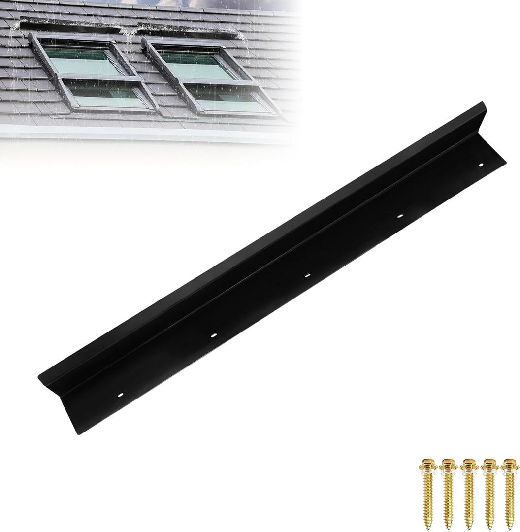 1 pcs Rain Diverter for Roof, Angled and Upward-Folded Flange Design