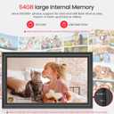 64GB 15.6" Frameo Digital Picture Frame WiFi, Large Electronic Photo Frames 1920 x 1080 IPS FHD Touch Screen, Send Photos from Your Phone from Anywhere, Best Gifts for Parents and Grandparents