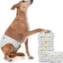 LeapSheep Disposable Male Dog Wraps, Super Absorbent Dog Diapers Male, Doggie Diapers for Puppy Training, Excitable Urination, Incontinence (Medium, 50ct)