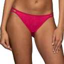 Vanity Fair womens Illumination String Panties (Regular & Plus Size) Bikini Style Underwear, Polished Pink, 7 US (Pink, L)