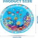 Aqua Cats Water Mat with Fish,Cat Dog Water Mat,Thickened Durable Non-Slip Playmat, Durable Easy Clean,Suitable for All Types of Pets(A) 11