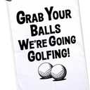 We're Going Golfing Microfiber Printed Towel, Funny Golf Towel Gifts for Men Dad Grandpa Brother Friend Golfer, Golf Bag Accessory Golfer Gifts for Men Son Uncle Dad Husband Boyfriend