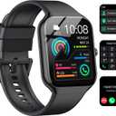 Jugeman Smart Watch, 1.96" HD Smartwatch for Women Men, 2025 Fitness Activity with with Heart Rate/Pedometer/Sleep/IP68 Waterproof (Black)