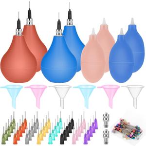 156pcs Pottery Tools Supplies Ceramic Precision Tip Applicator Clay Slip Trailing Bottles Clay Tools Set Needle Tip Squeeze Bottle Ceramic Glaze Extrusion Bottle for Art Decorating Kit