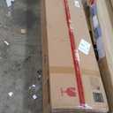 SONGMICS 6 LEDs Lockable Mirror Jewelry Cabinet, 360 Swivel Jewelry Organizer Armoire Standing, Frameless Full-Length Mirror, 3 Storage Shelves, White Surface, Greige Lining UJJC007W02V1