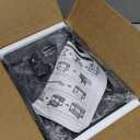 Marbrasse Label Holder for Rolls and Fanfold Labels, Metal Thermal Label Printer Holder with Drawer, Shipping Label Stand,Sticker Roll Holder for Home, Office, Small Business,Black