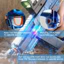 Electric Water Gun for Adults Kids, with Lighting Effects, Automatic & Manual Dual Mode High Powered High Capacity Squirt Guns, 32 FT Range for Adult Kid (Solid - Blue)