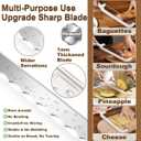 Adjustable Bread Slicer for Homemade Bread, Upgrade Food-Grade Plastic Bread Knife with Thickness, Dishwasher Safe, Bow Design Easy to Cutting Even Slices for Sourdough, Baguettes and More