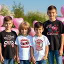 Boys Valentines Shirt Kids Valentines Day T-Shirts Toddler Valentines Graphic Tops 2026 (3-10 Years) (Black)