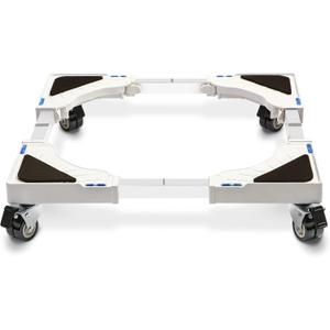 Nefish Furniture Dolly Adjustable Mini Fridge Stand Dolly Cart with 4 Lockable Wheels Washing Machine Stand Mobile Roller Universal Mobile Base Stand for Washer Dryer Refrigerator