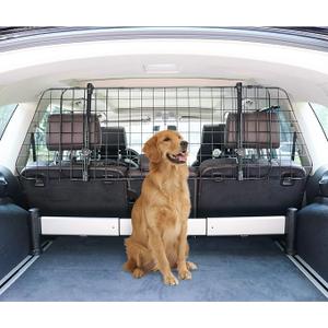 Adjustable Dog Car Barrier for Vehicles, 59.72 x 5.20 x 16.46 in, Black