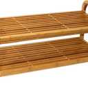 Oceanstar 2-Tier Bamboo Shoe Rack, Natural 13"D x 29.5"W x 13.5"H