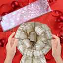 Christams Tree Topper Bow, Large Champagne Gold Bows Burlap Decorative Bows for Xmas Holiday Thanksgiving Indoor Outdoor Ornament Gift Bow