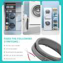 4986ER0004F Washer Door Boot Seal with 383EER4001A Kit by AMI PARTS- Fit for L-G, Ken-more Front Load Washer Gasket Parts with Drain Port, Replaces 4986ER0004J 4986ER0004K 4986ER0004M 4986ER0004N