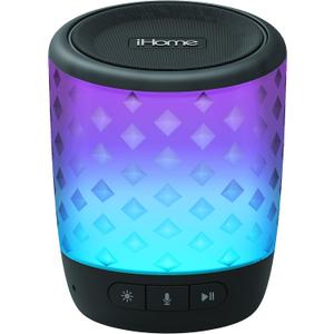 iHome Color Changing Rechargeable Bluetooth Speaker - with Siri Google Assistant & Melody Voice Control - Enjoy Continuous Wireless Music W/This Bluetooth Speaker W/Four Color Changing Light Modes