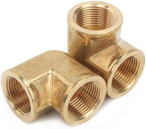 LTWFITTING Brass Pipe Fitting Female 90 Deg 3/4-Inch NPT Elbow Fuel Air(Pack of 2)