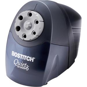 Bostitch Office QuietSharp Electric Pencil Sharpener, Heavy Duty Classroom or Office Use, Size Selector with 6 Different Sizes, Black